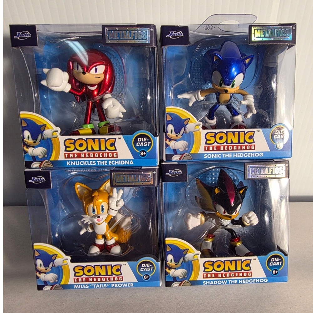 Jada Metalfigs Sonic Hedgehog Die Cast Figures Knuckles Sonic‎ Tails Shadow NEW - Picture 2 of 6
